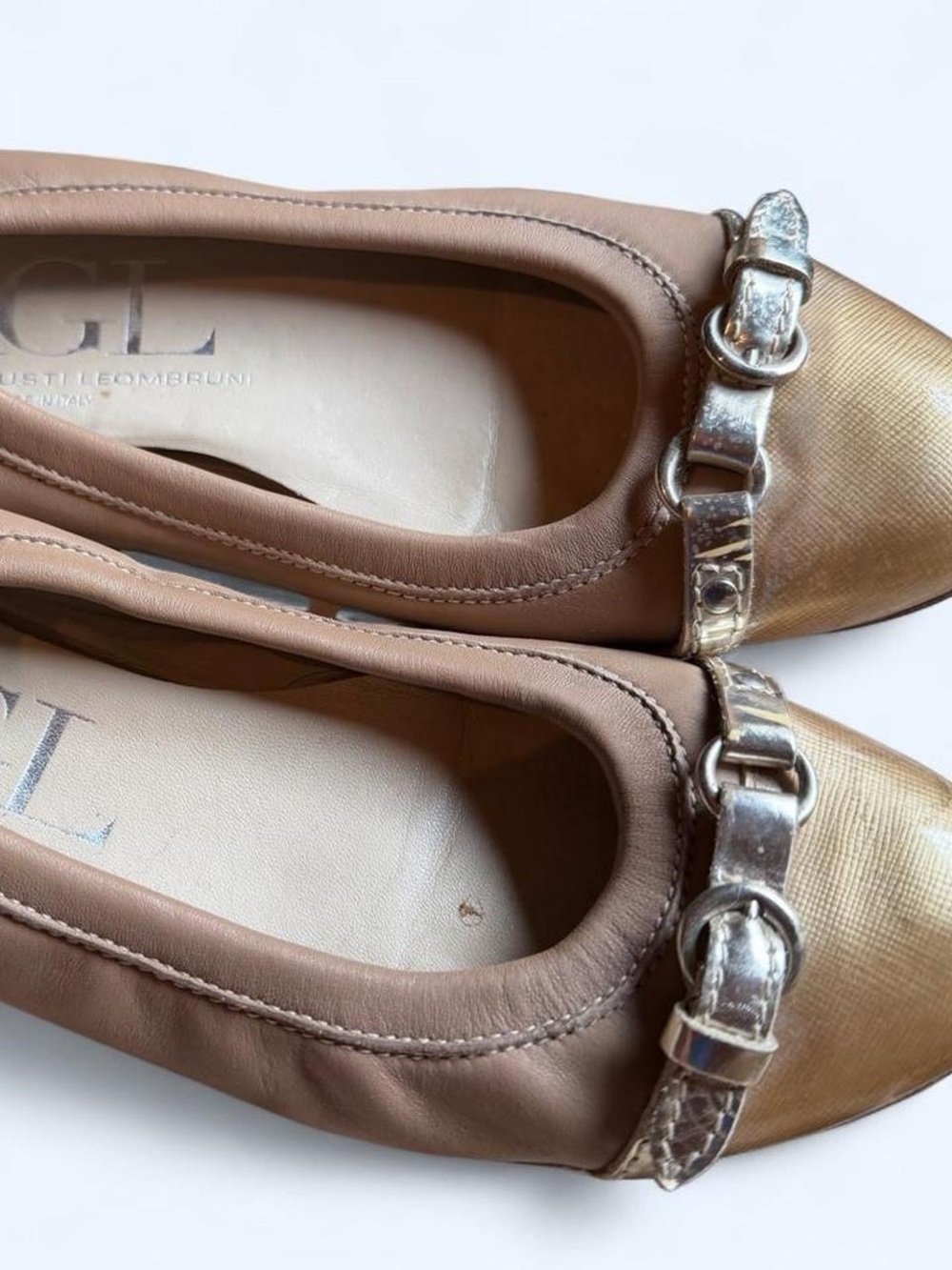 MSRP $365 AGL Monika Sz 37 7 nude beige Ballet flats